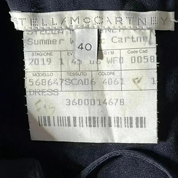 Stella McCartney Tie Neck Tiered Ruffled Sleeveless Mini Dress Size 40 - Picture 4 of 5